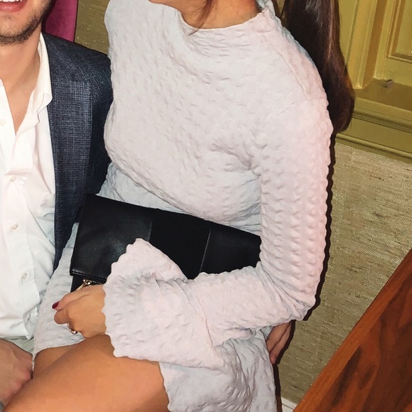 Keepsake grey fitted Longsleeve high neck dress - Picture 2 of 6